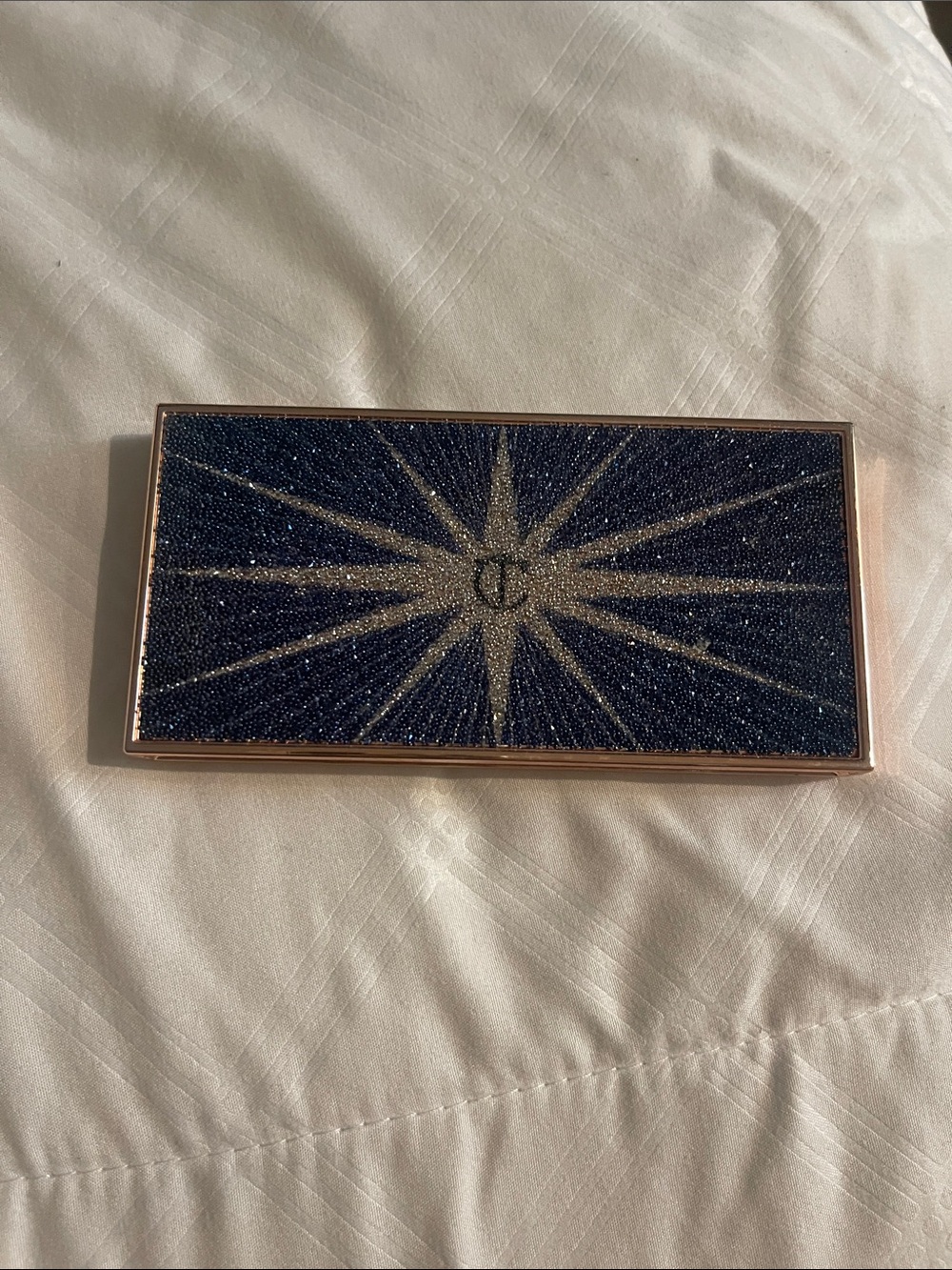 Charlotte Tilbury Navy and Gold Star Beaded Phone Case